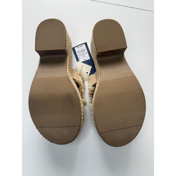 Woman's Sandals Slip On Universal Thread Chunky Block High Heel Tan Size 8.5 - Picture 5 of 6